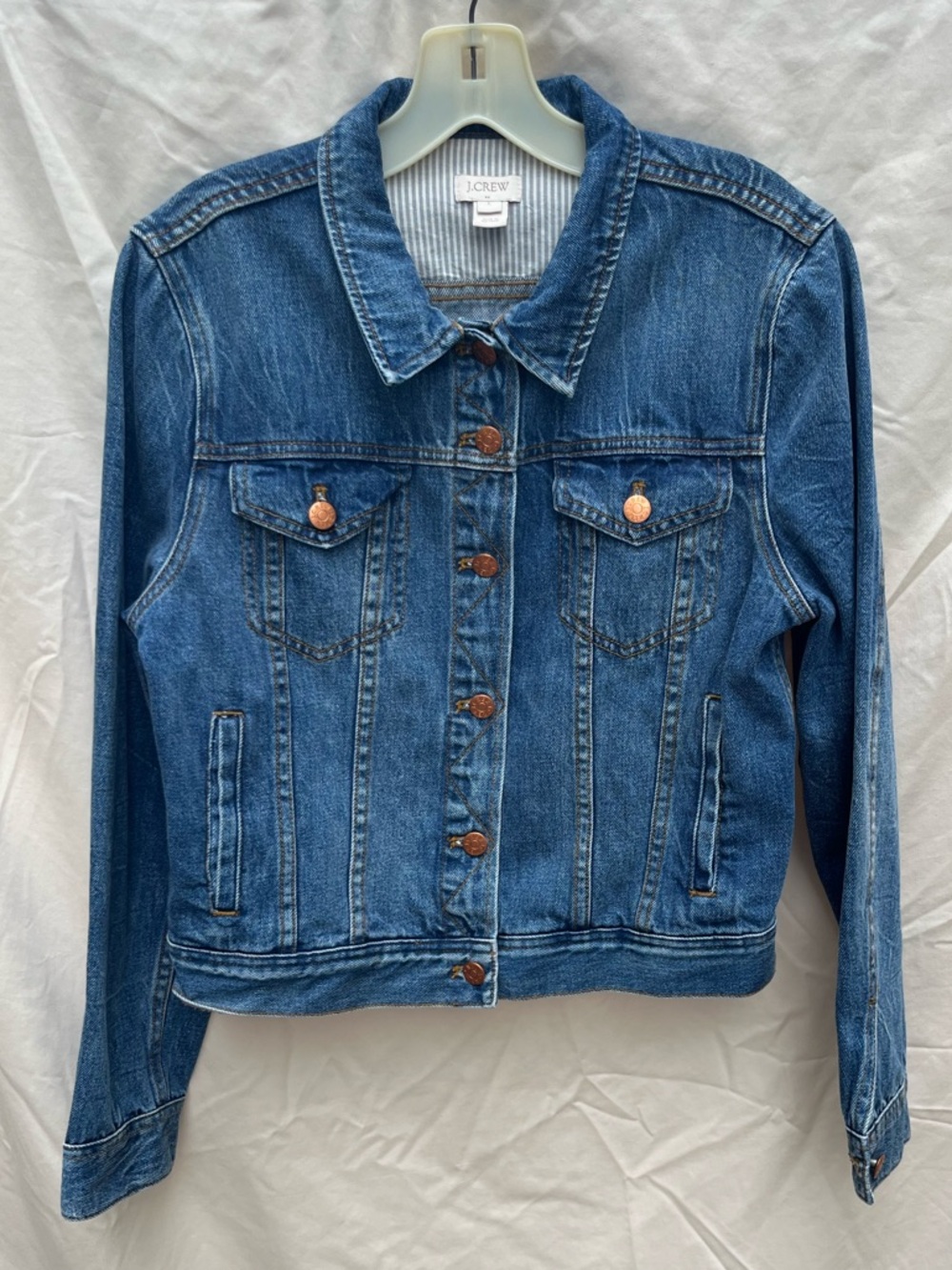 J. Crew Factory Women’s Large Blue Denim Jean Jacket Classic